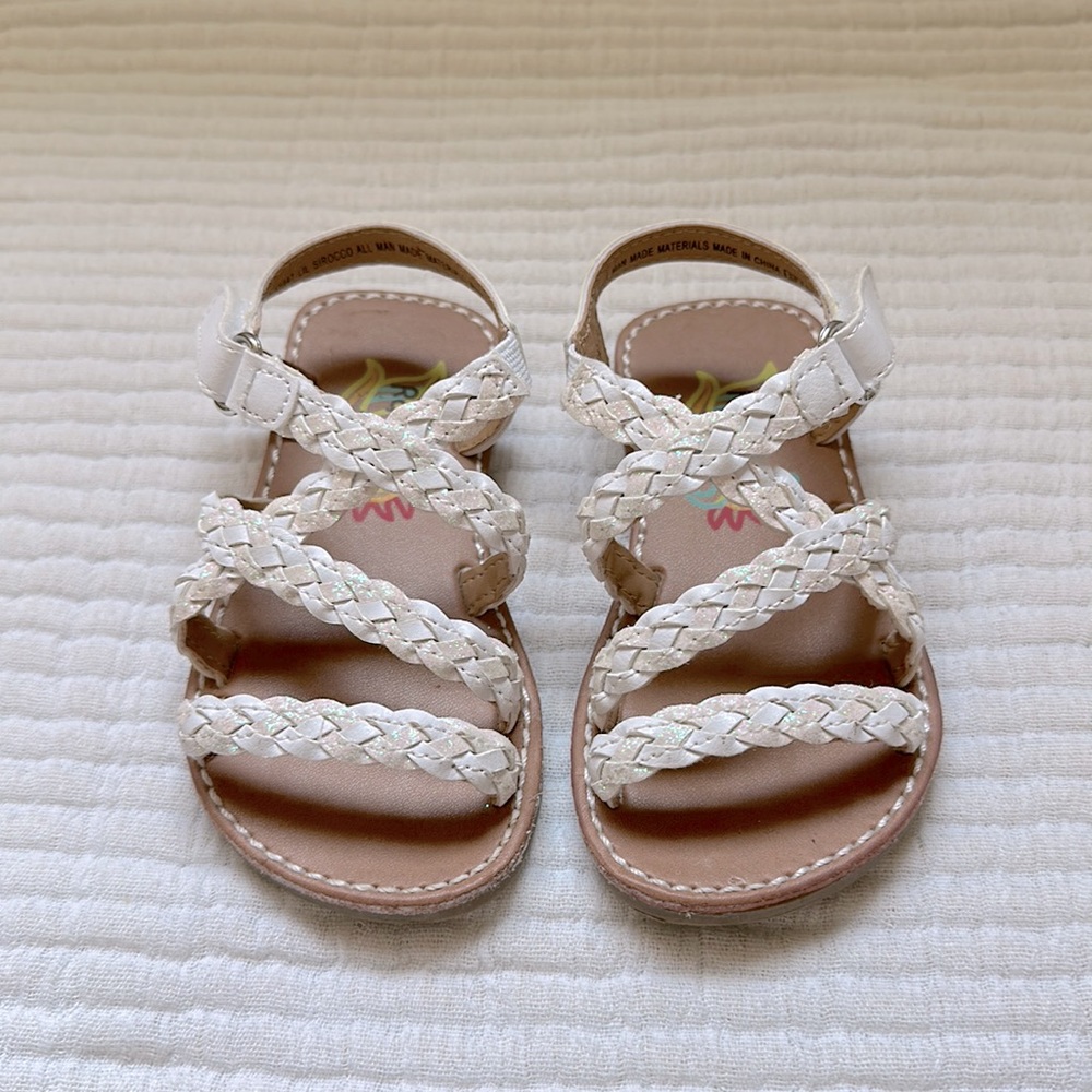 White Toddler Sandals Size 5